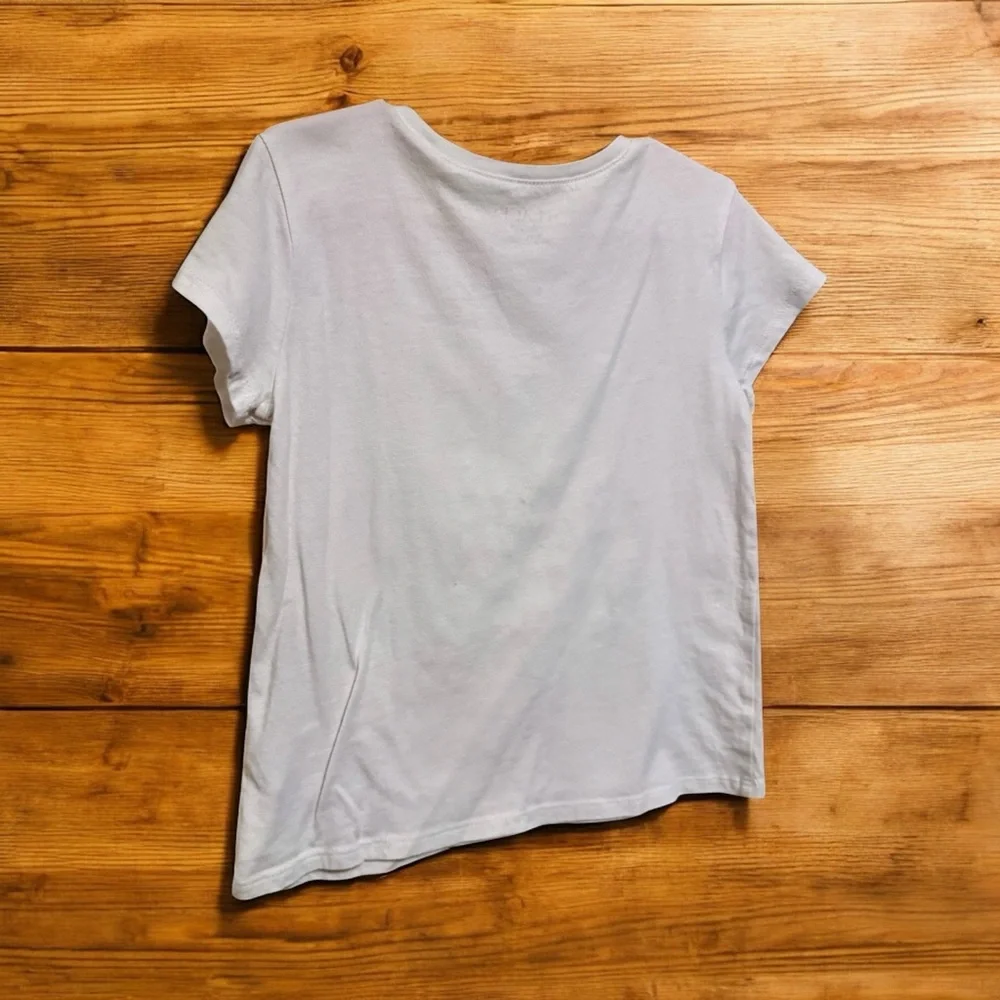 The Children's Place White and Gold Birthday Princess Tee